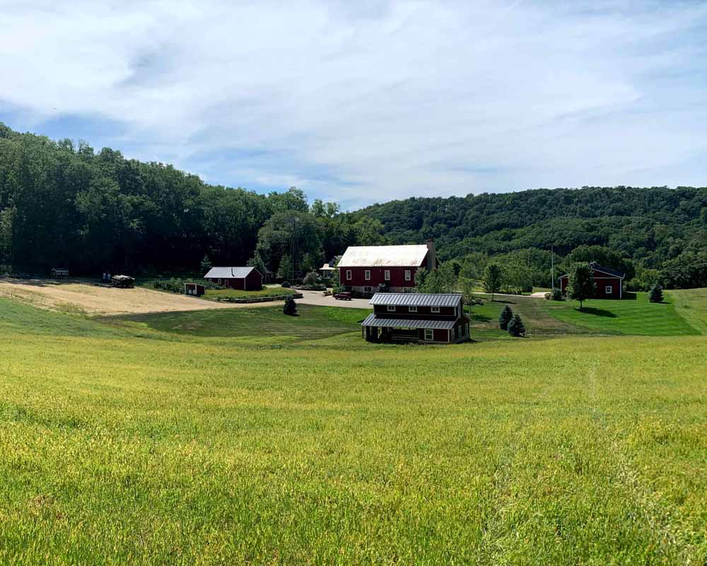 Barn and field in Blue Mounds, Wisconsin 