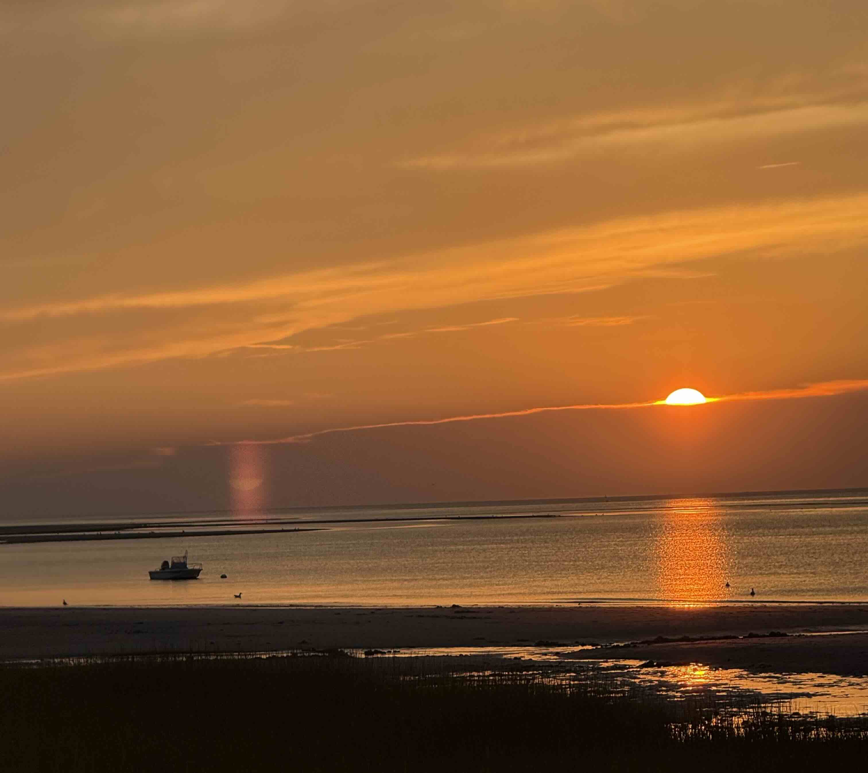 Sunset over the beach on Cape Cod