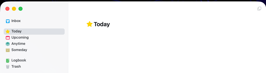 Things 3 Empty Today List